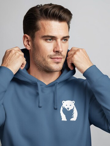 Neverless Sweatshirt 'Bär' in Blue