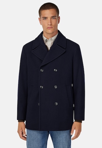 Boggi Milano Between-seasons coat in Blue: front
