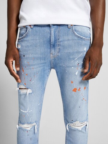 Bershka Skinny Jeansy w kolorze niebieski