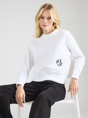 KARL LAGERFELD JEANS Суичър в бяло: отпред