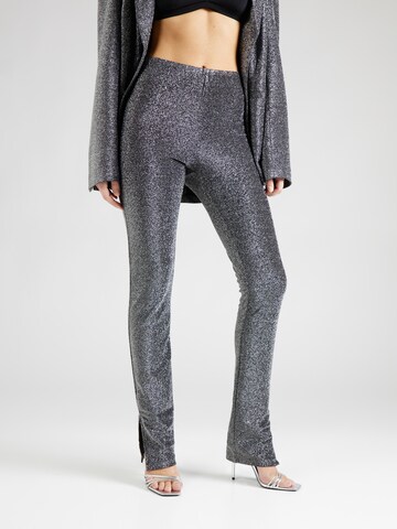NLY by Nelly Flared Leggings in Silber: Vorderseite