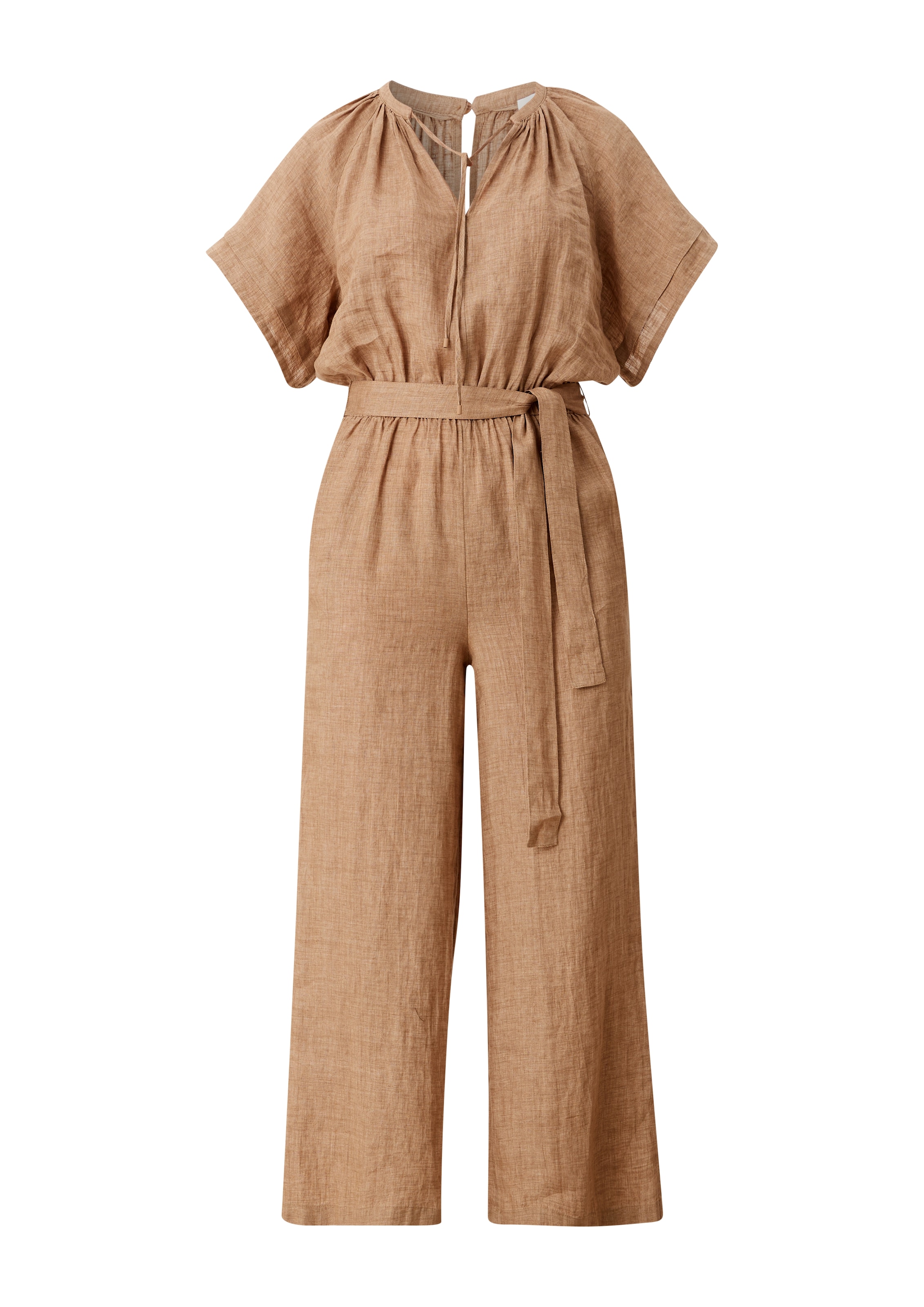 s.Oliver Jumpsuit in Bruin: voorkant