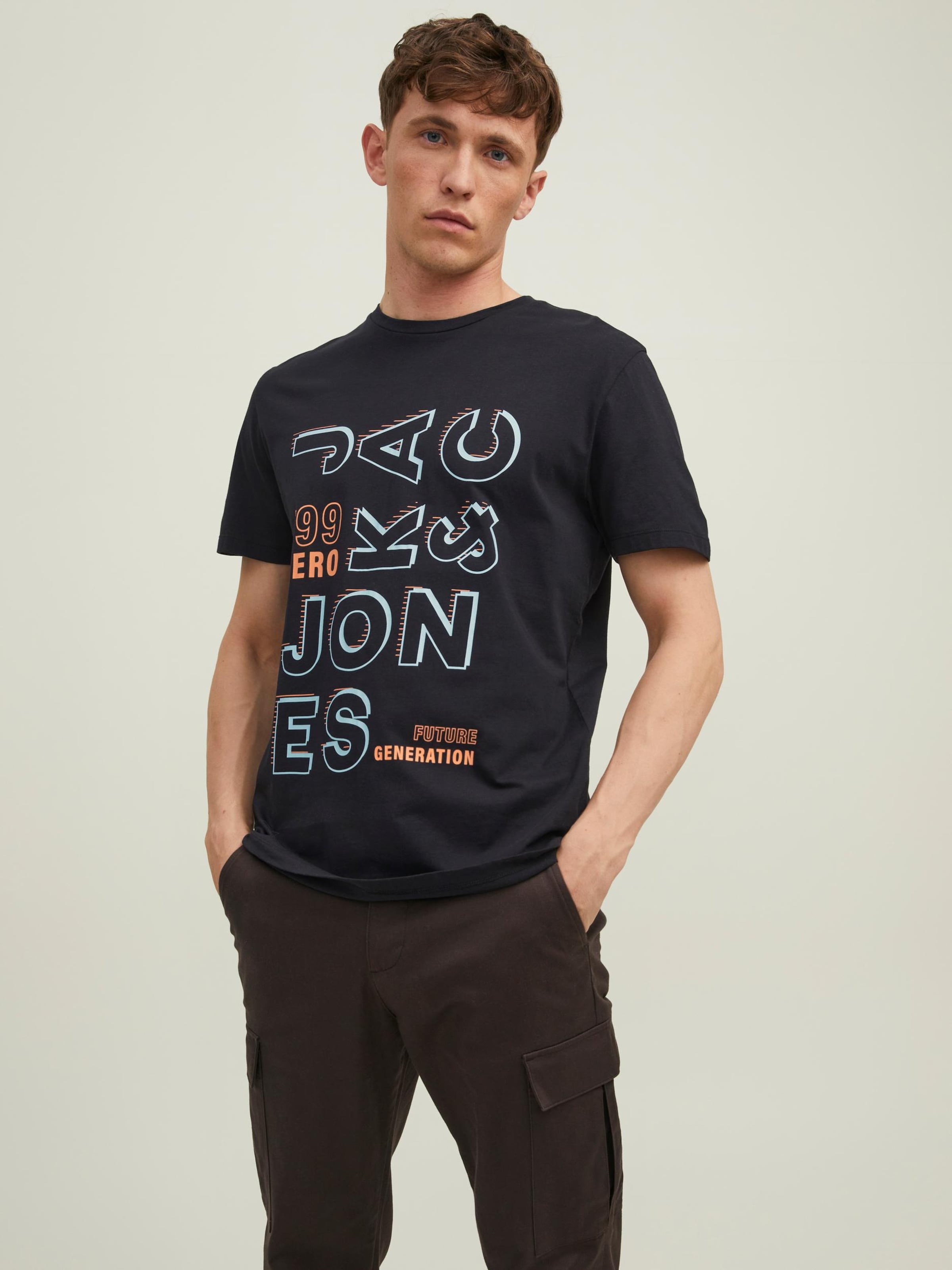 Männer Shirts JACK & JONES T-Shirt 'BOOSTER' in Schwarz - MZ19811 Männer Shirts JACK & JONES T-Shirt 'BOOSTER' in Schwarz - MZ19811