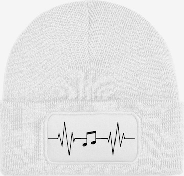 Youth Designz Mütze 'Heartbeat Musik' in Weiß: Vorderseite