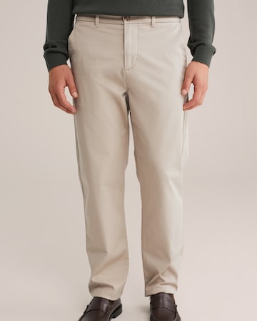 WE Fashion Štandardný strih Nohavice - Béžová: predná strana