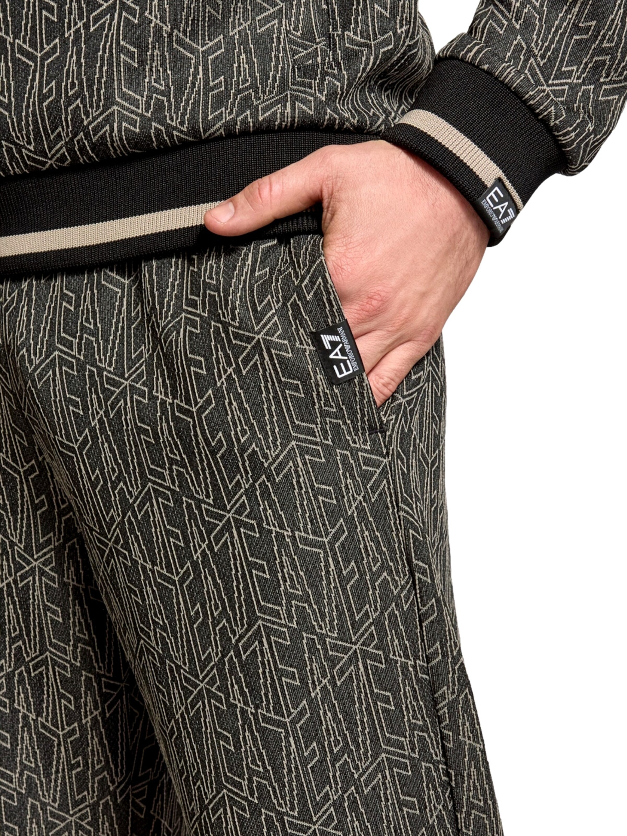 EA7 Emporio Armani Tapered Trousers in Black