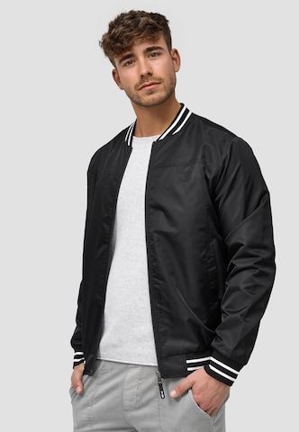 INDICODE JEANS Between-Season Jacket 'Manos' in Black: front