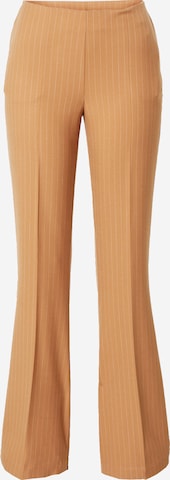 Bella x ABOUT YOU Regular Trousers 'Lola' in Brown: front