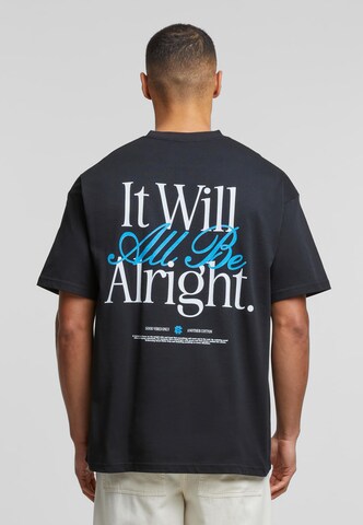 Maglietta 'It Will Be Alright' di Another Cotton Lab in nero: frontale