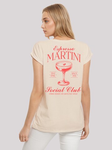 F4NT4STIC Shirt 'Espresso Martini Social Club' in Beige
