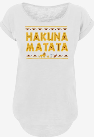 F4NT4STIC Shirt 'König der Löwen Hakuna Matata' in Weiß: Vorderseite