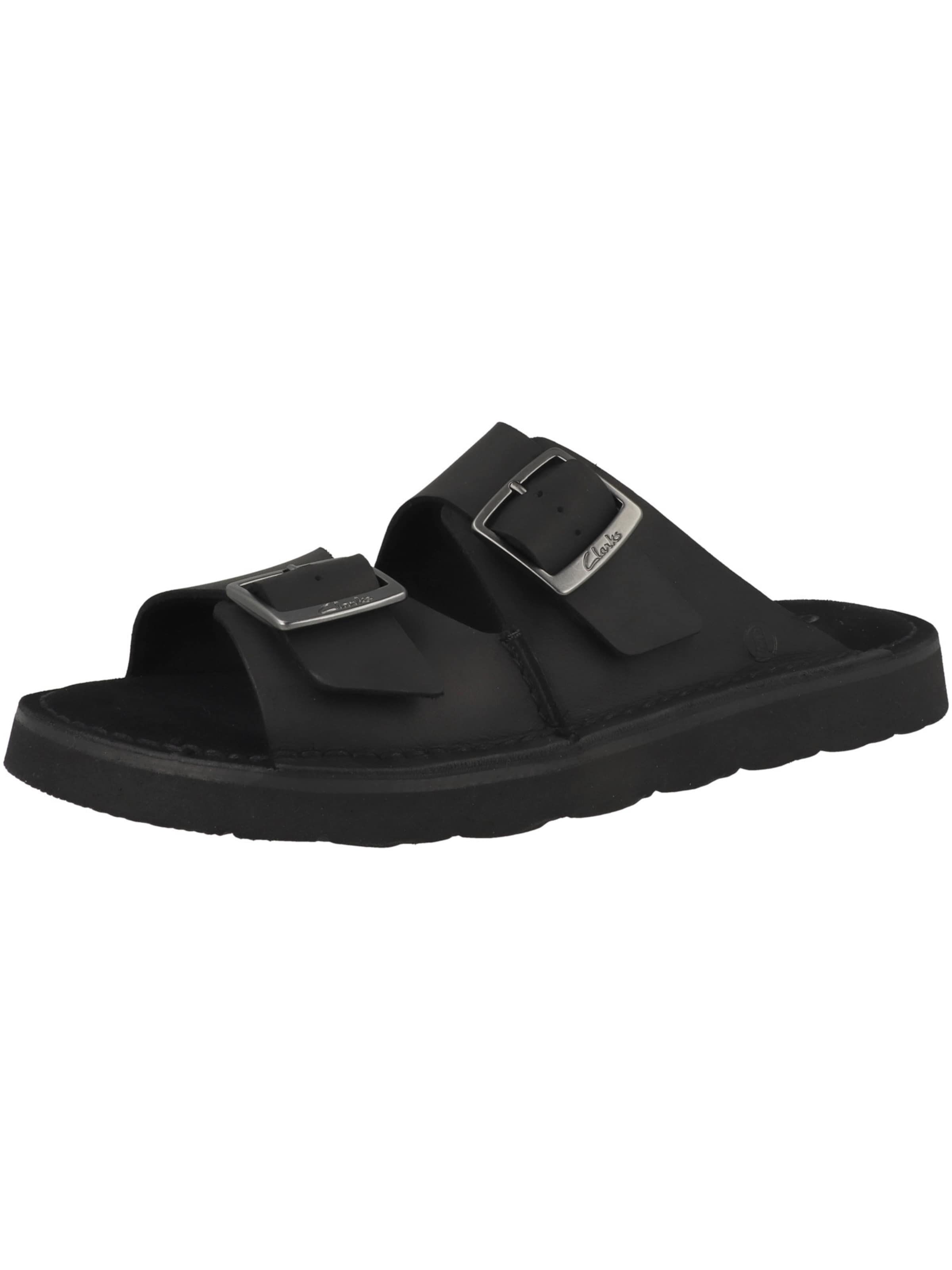 CLARKS - Sapato aberto 'Solsbury' em preto: frente