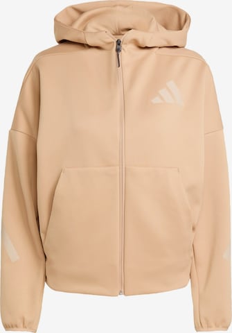 smėlio ADIDAS SPORTSWEAR Sportinis džemperis 'Z.N.E.': priekis