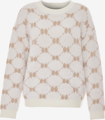 balta ebeeza Megztinis: priekis