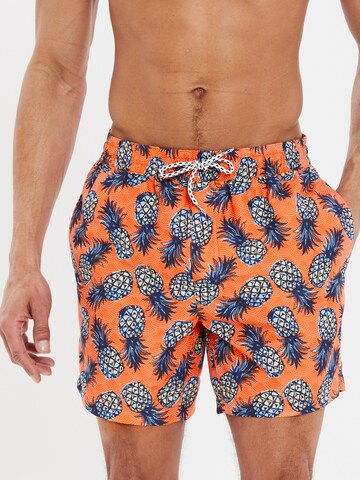 Threadbare Sportbadeshorts 'Allerton' in Orange