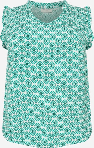 Camicia da donna 'ZITTA' di ONLY Carmakoma in verde: frontale