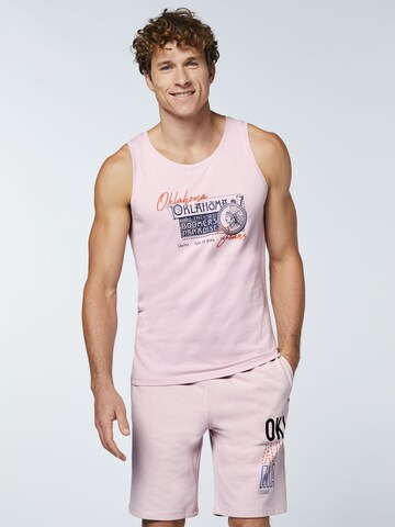Oklahoma Jeans Shirt ' aus Jersey ' in Pink: front