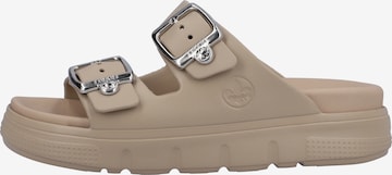 Rieker Mules in Beige: front