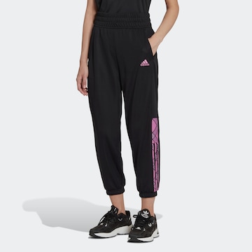 ADIDAS SPORTSWEAR Regular Workout Pants 'Tiro' in Black: front