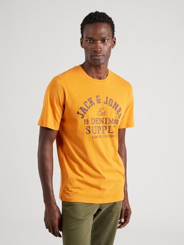 oranžinė JACK & JONES Marškinėliai: priekis