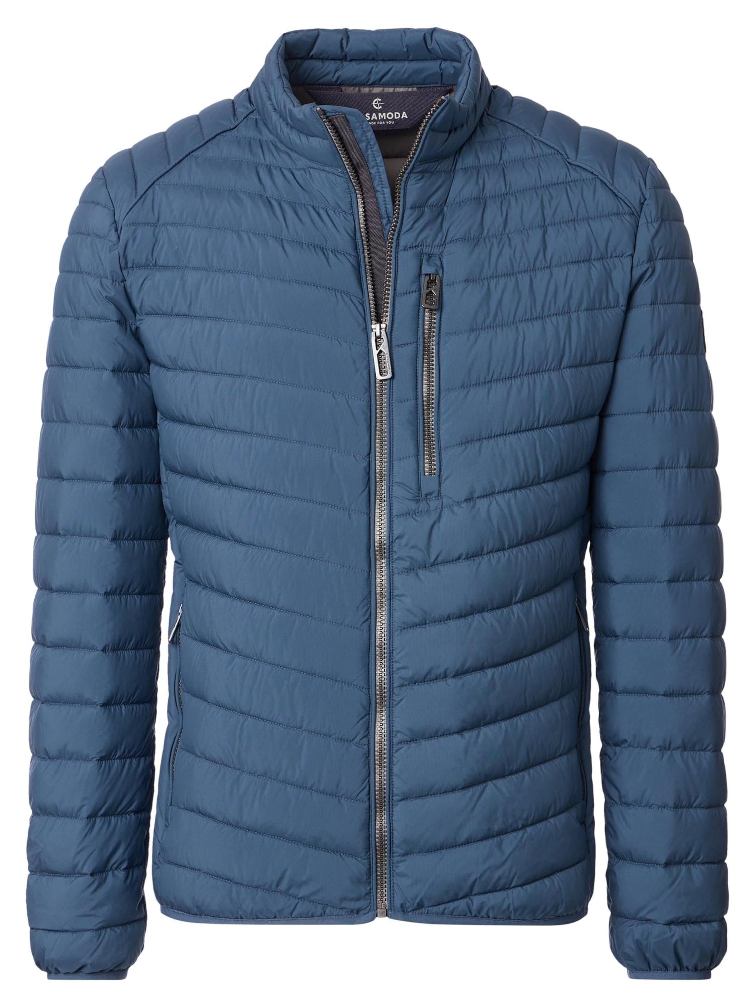 CASAMODA Between-Season Jacket 'Basic' in Blue: front