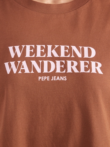 Pepe Jeans - Camiseta 'CARLA' en marrón