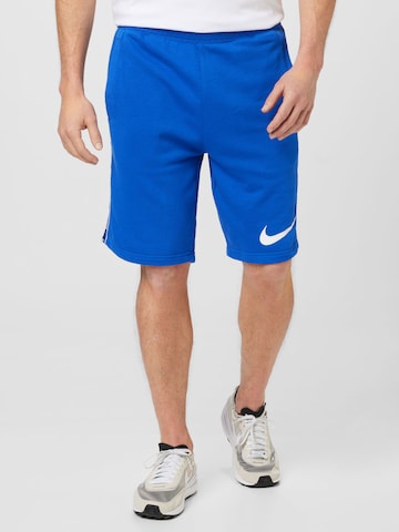 Nike Sportswear Regular Trousers in Blue: front