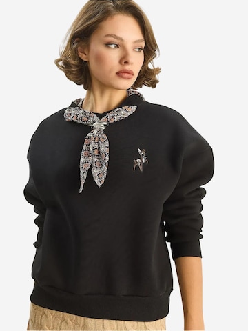Bianco Lucci Sweatshirt in Black