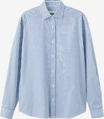 MANGO MAN Button Up Shirt 'Playr' in Blue: front