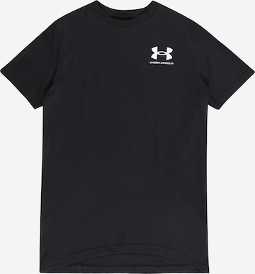 UNDER ARMOUR Funkcionalna majica | črna barva: sprednja stran