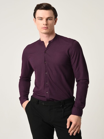 Antioch Slim fit Overhemd in Rood: voorkant