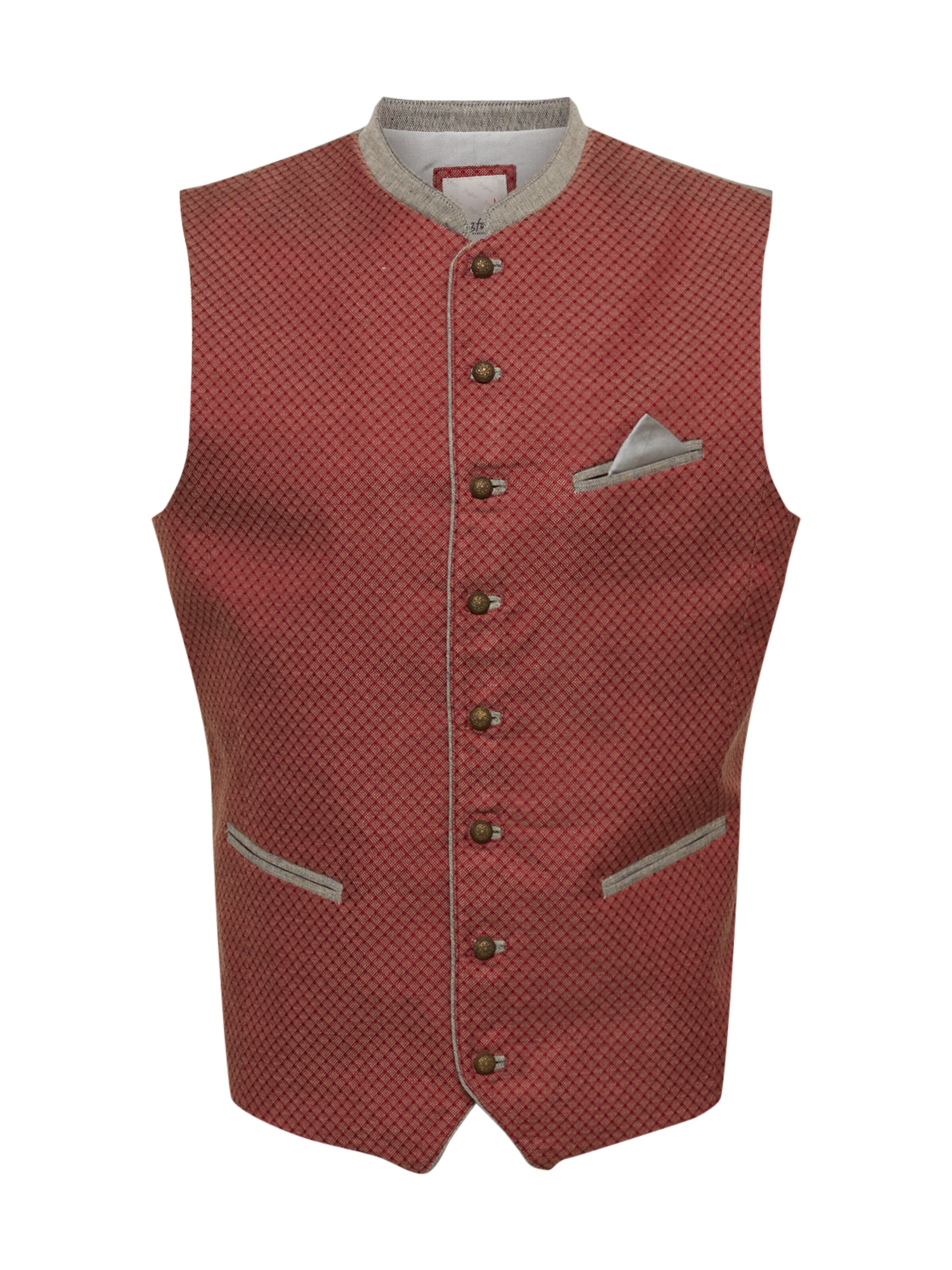 STOCKERPOINT Trachtenweste 'Markus' in Rot: Vorderseite