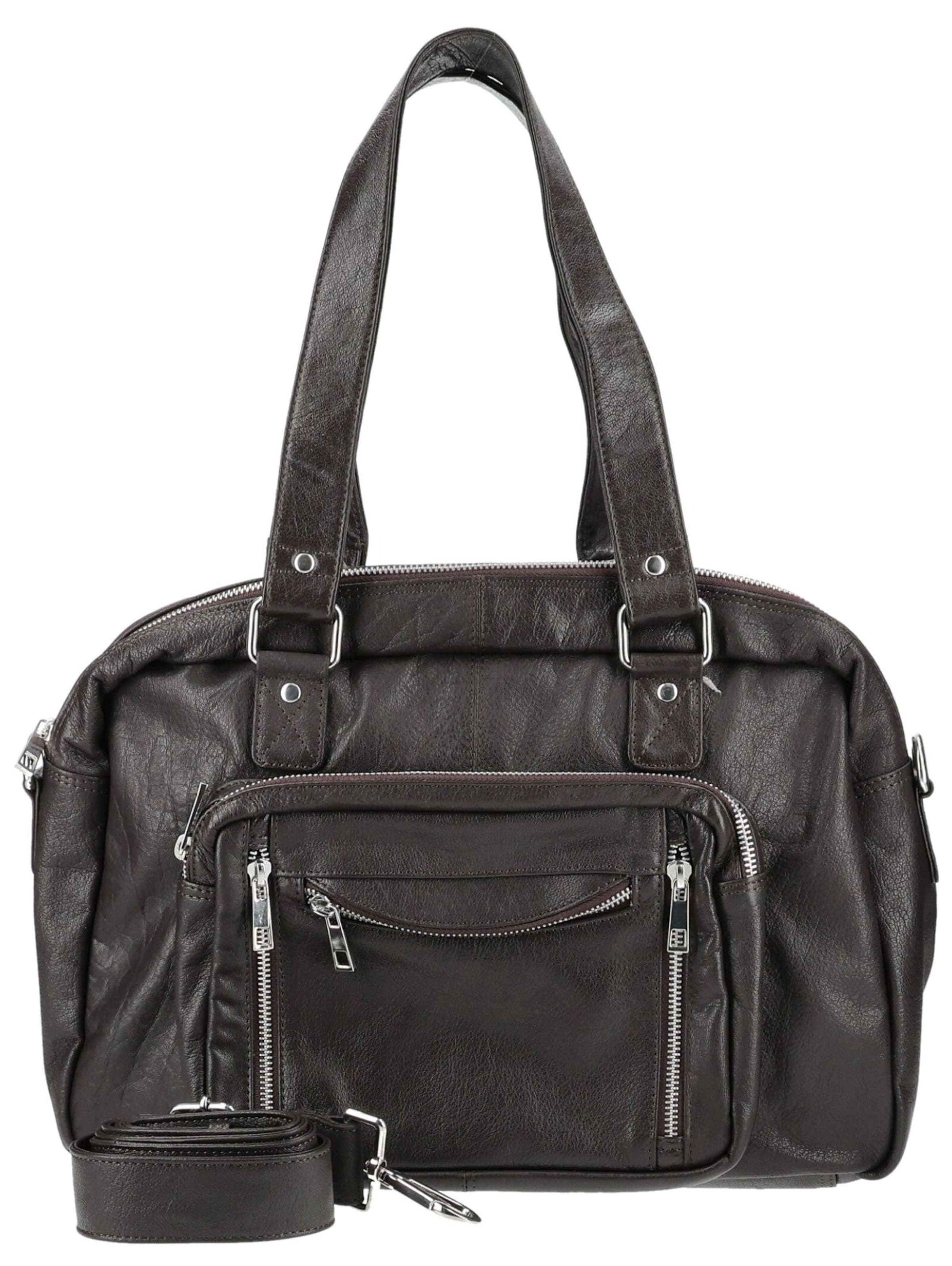 Sac bandoulière NÚNOO en marron : devant