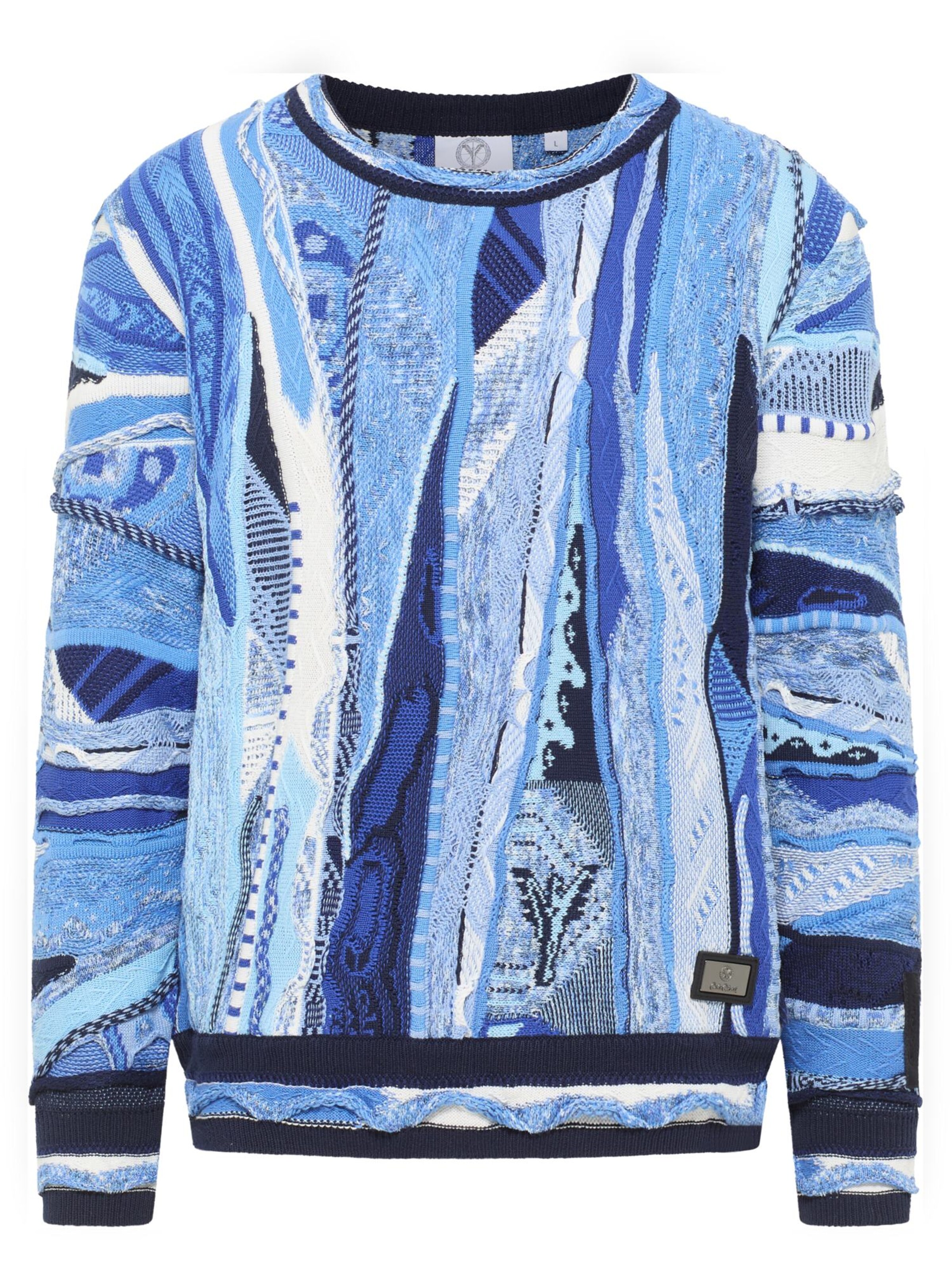 Carlo Colucci Trui 'Dondi' in Blauw: voorkant