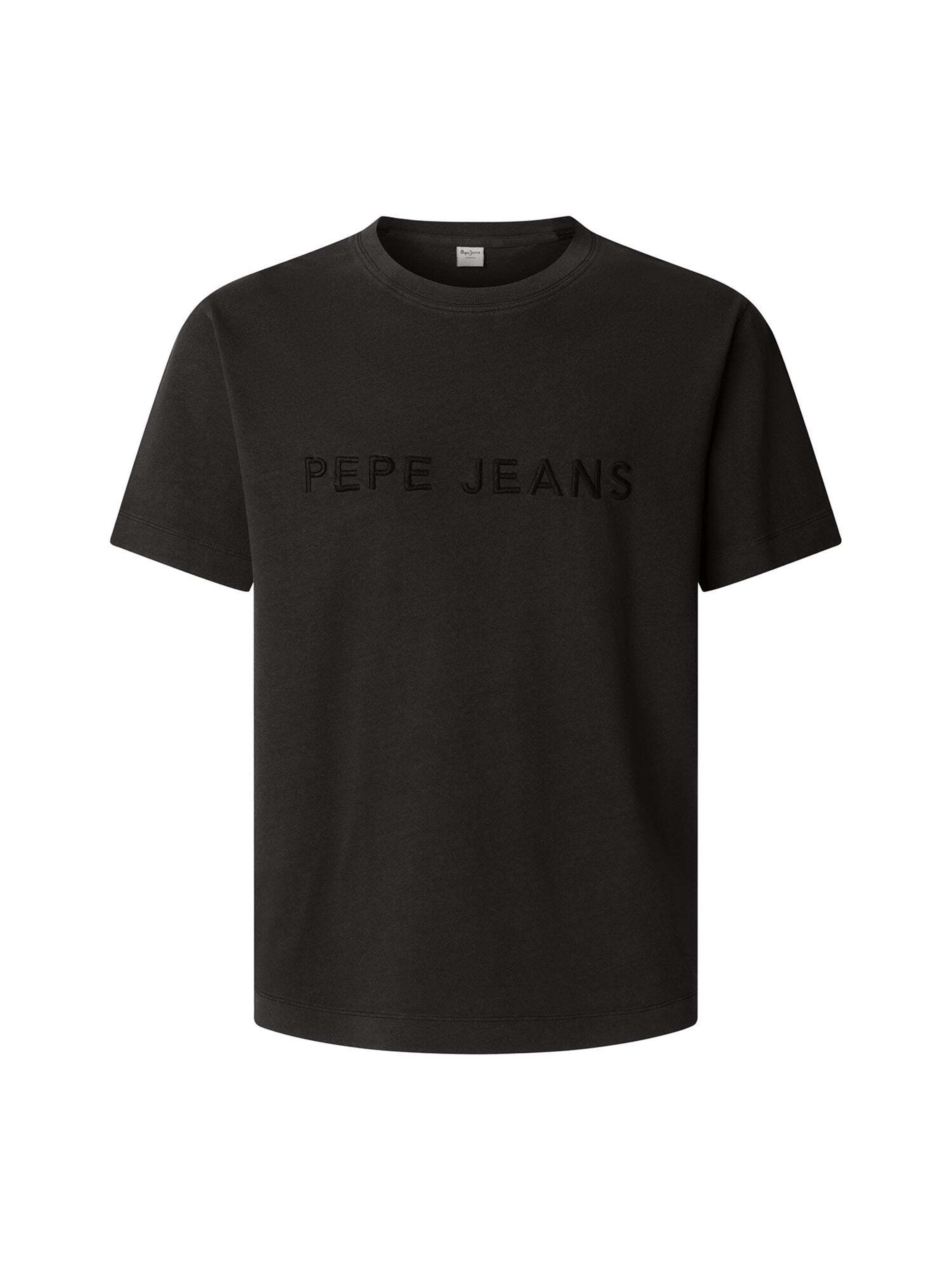 T-Shirt 'MEYER TEE' Pepe Jeans en noir : devant