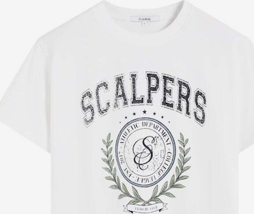 Scalpers Paita 'College' värissä valkoinen: etupuoli