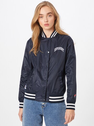 Superdry Tussenjas in Blauw: voorkant