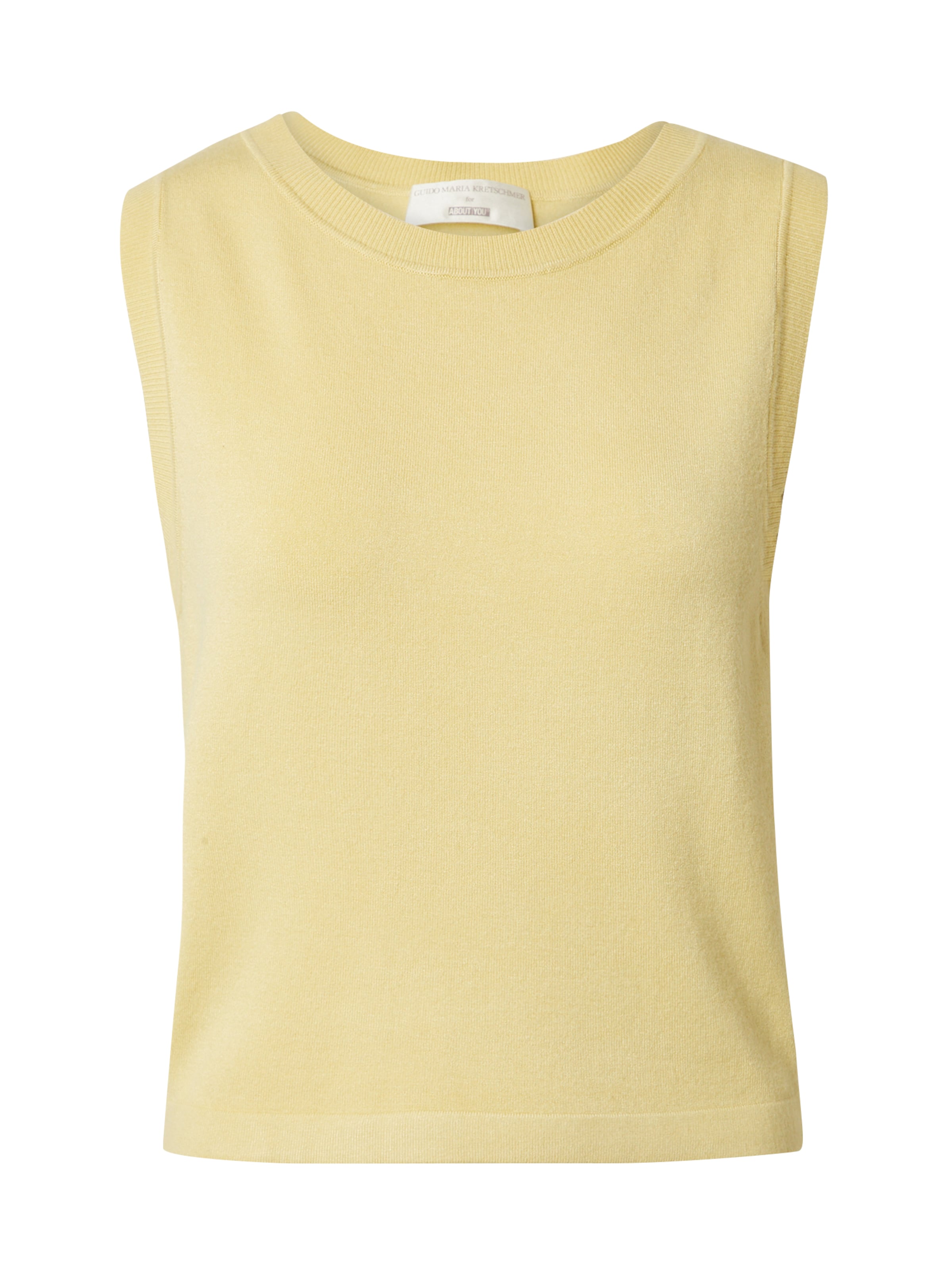 Guido Maria Kretschmer Women Knitted Top 'Maira' in Yellow: front
