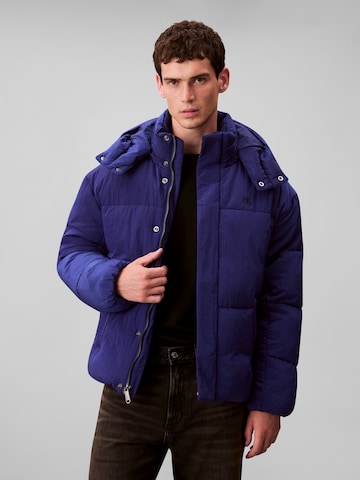 Geacă de iarnă de la Calvin Klein Jeans pe albastru: față
