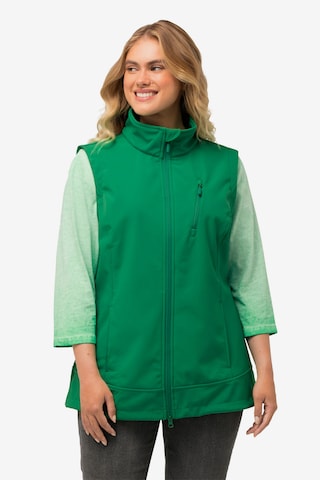 Ulla Popken Bodywarmer in Groen: voorkant