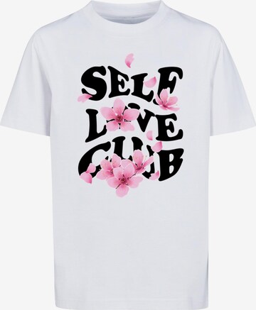 Mister Tee Shirt 'Self Love Club' in Wit: voorkant