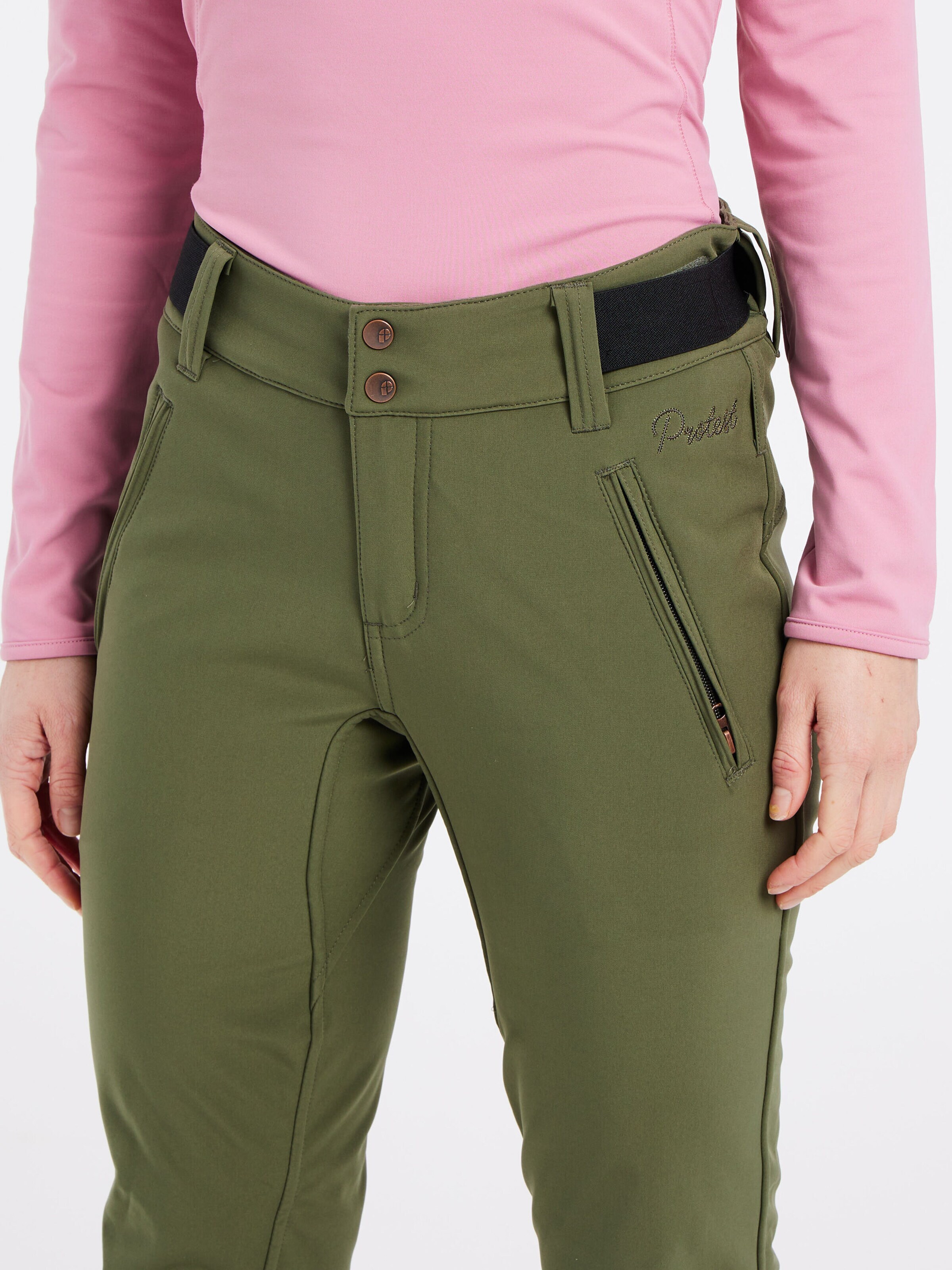 PROTEST Slim fit Workout Pants 'LOLE' in Green