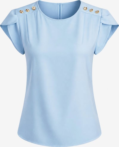 REGINA FASHION Blūze 'Short Sleeve Blouse with Decorative Shoulder Buttons' pieejams S/Klasisks piegriezums, krāsa - debeszils, Preces skats