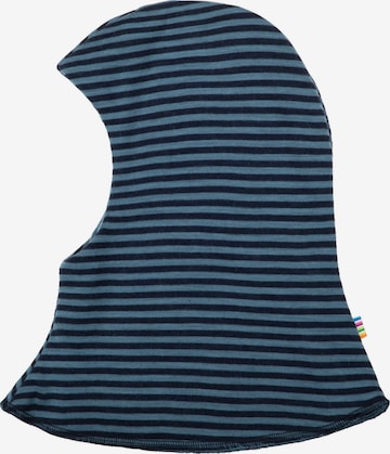 JOHA Beanie 'Schalmütze Merinowolle' in Blue: front