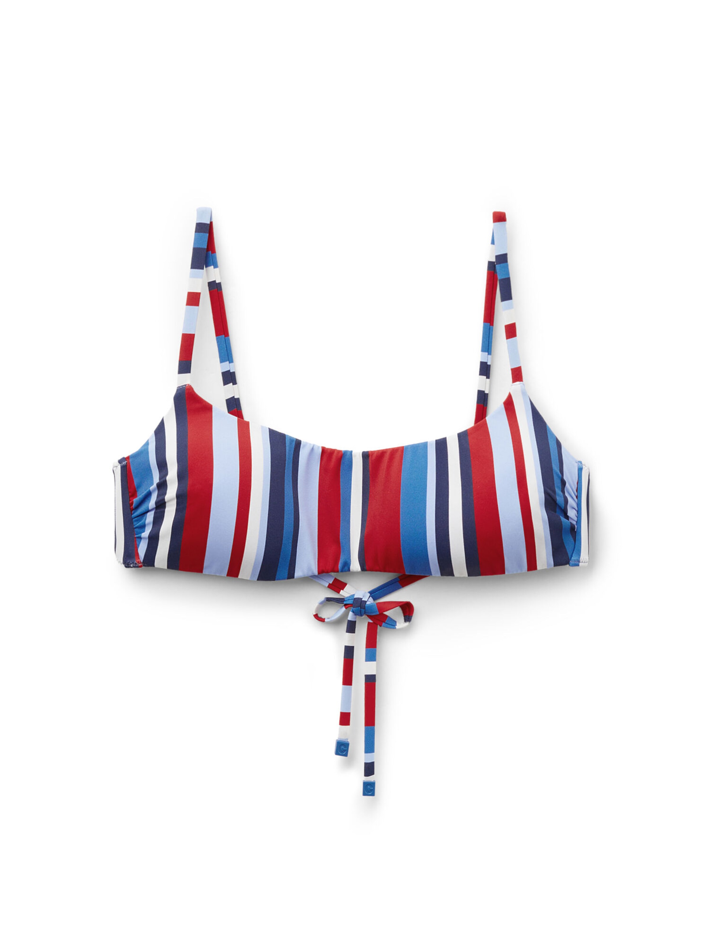 CALZEDONIA Bustier Bikinitop 'Nautical Stripes' in Mischfarben: Vorderseite