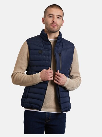 Threadbare Bodywarmer 'Hunnigan' in Blauw: voorkant