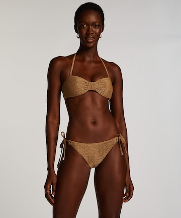 Hunkemöller Bikini Bottoms 'Goldie Shimmer' in Gold: front