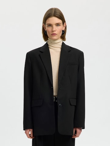 Blazer 'SLWMARA' SELECTED en noir : devant