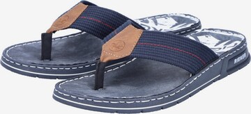 Rieker T-Bar Sandals in Blue