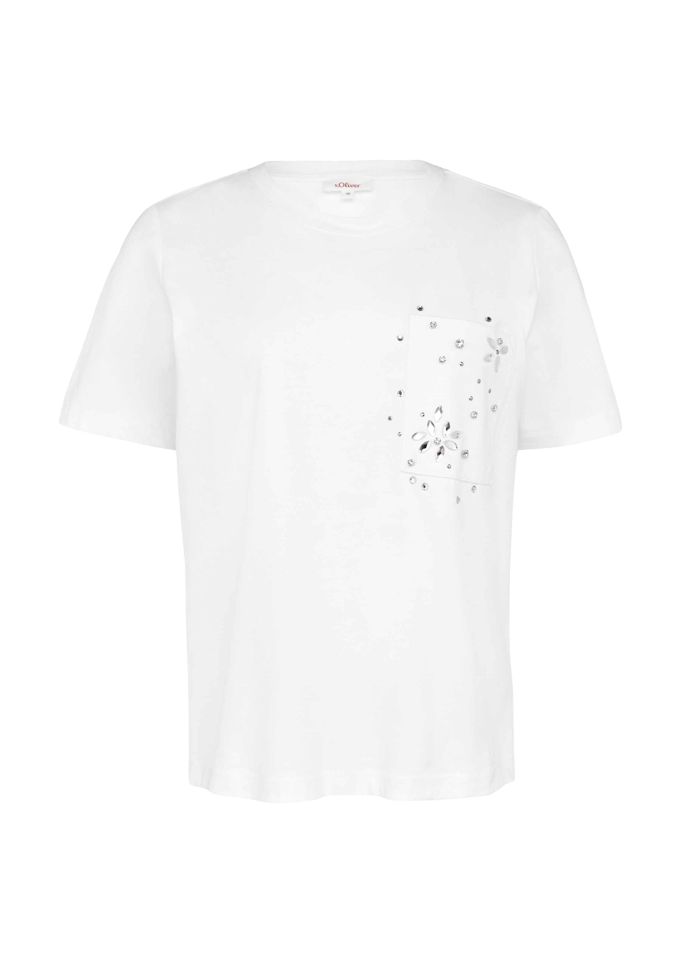 T-shirt s.Oliver en blanc : devant